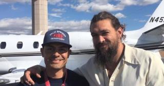 Jason Momoa, aterizare de urgență după o alarmă falsă de incendiu