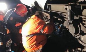 Un tren cu 60 de călători a deraiat în Bistrița-Năsăud