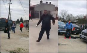 Război între clanuri, poliţişti atacaţi la Bolintin Vale. Împuşcături şi bătaie cu răngi, bâte și topoare, pentru o fată (Video)