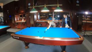 Sonia Simionov, campioană națională la biliard, i-a dat o lecție lui Valentin Butnaru