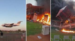 Un pilot a furat un avion și l-a prăbușit peste o casă, ca să-și ucidă soția (Video)