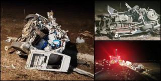 Şoferul de microbuz spulberat de TIR pe autostradă, lângă Timișoara, a fost decapitat şi aruncat 50 de metri, după impact (Video)