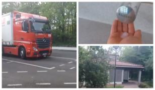 Şofer român, mut în faţa unui WC dintr-o parcare de camioane, în Franţa: "În România, furau asta de inox!" (video)