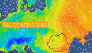 Valul de aer polar lovește România duminică seară, cu ploi, furtuni și temperaturi scăzute
