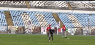 Meci de baseball între americani şi echipa României la Constanţa. Românii l-au câştigat