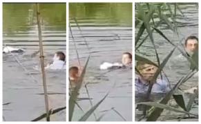 Doi poliţişti au sărit în lacul Fundeni pentru a salva o femeie (Video)
