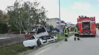 BMW cu 4 români, proiectat 30 de metri după impactul cu o mașină, în Italia