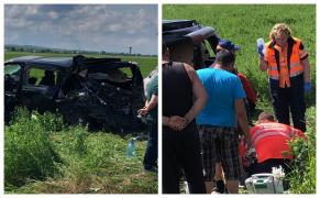 Impact devastator la Bacău, între un TIR şi un microbuz cu pasageri. 9 victime, dintre care 3 copii (Video)