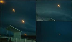 Tir de rachete antigrindină filmat la Vişina, în Olt, unde norii au fost sparţi (video)