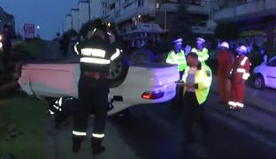 Accident spectaculos pe o stradă din Piatra Neamț