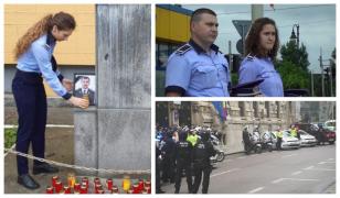 Poliţişti cu lacrimi în ochi, moment de reculegere în toată ţara după asasinarea agentului şef principal Cristian Amariei (video)