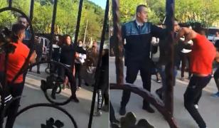 Poliţistă însărcinată lovită în burtă în timpul unei intervenţii în Argeş