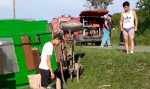 18 francezi s-au răsturnat cu căruța, la Boian, în Sibiu