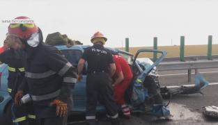Familie distrusă pe Autostrada A2, pe drumul spre mare. Un șofer a fost ucis de o mașină, sub ochii fiului său