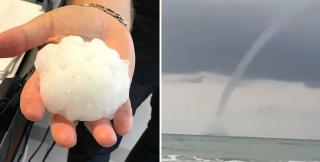 Furtuni cu grindină uriașă și tornade în Italia. 18 oameni au fost spitalizați
