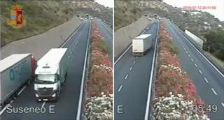 Șofer român de TIR, băut, filmat când merge pe contrasens pe Autostrada A10 din Italia (Video)