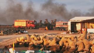 Proprietarul șalupei care a luat foc în Eforie Nord a fugit de la locul incendiului