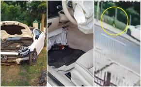 Un copil din Iaşi scapă miraculos cu viaţă, în timp ce lângă el, un bolid de lux se înfige cu o viteză fantastică în stâlp (Video)