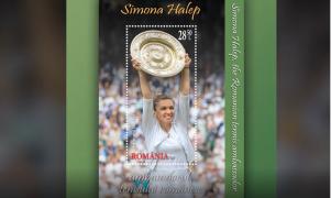 Succesul istoric al Simonei Halep de la Wimbledon, imortalizat pe timbre şi plicuri speciale