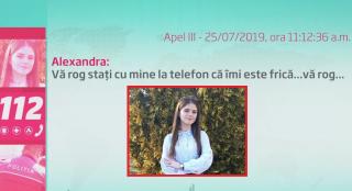 Convorbirile integrale între Alexandra, poliție și 112: ”Nu pot să stau în telefon, domnișoară”
