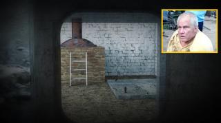 Animație grafică: cum arată camera subterană cu belciuge în podea din casa lui Gheorghe Dincă