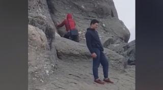 Sfinxul din Bucegi, vandalizat de trei indivizi