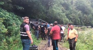 Dosar penal după ce Mocănița a deraiat. Un bebeluș și un băiețel de 3 ani, printre victime