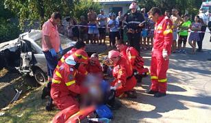 Un şofer a murit într-un cumplit accident în Frăsinet. Poliţiştii nu au găsit urme de frânare