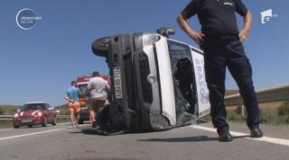 Accidentul de microbuz din Dolj, pridus după ce un pneu a explodat