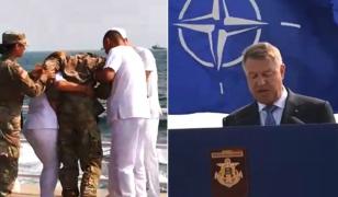 Klaus Iohannis, lipsă de reacţie şi empatie pentru o femeie care a leşinat lângă el la Ziua Marinei