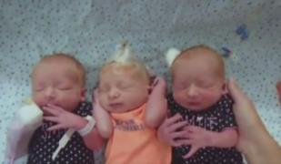 O femeie care s-a dus la spital crezând că are o criză de rinichi, a aflat că urma să nască tripleţi