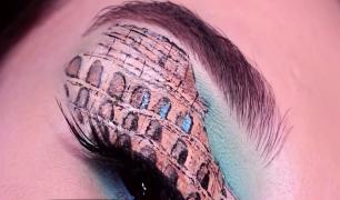 Ilinca Munteanu, make-up artist, pictează tablouri pe pleoape (Video)