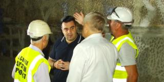 Ministrul Răzvan Cuc, vizită inopinată la şantierul de la Podul Constanţa