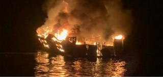 25 de oameni au murit în incendiul din largul coastelor Californiei