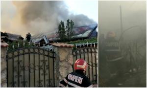 Incendiu puternic în Tulcea, şase case au luat foc. Intervenţie masivă a pompierilor (Video)
