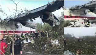 Cel puţin patru morţi, după ce un avion s-a prăbuşit în Ucraina, la Lviv, în timpul unei aterizări de urgenţă (Video)