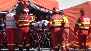 Exercițiu MApN - MAI: Explozie puternică la o fabrică de bere din Miercurea Ciuc