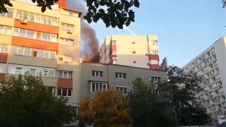 Incendiu într-un bloc din zona Dorobanți, din București. Mai mulți locatari, evacuați (Video)