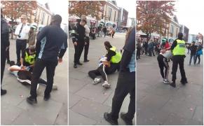 Un român a filmat momentul în care un alt român este fugărit şi prins de poliţişti, în Anglia (Video)