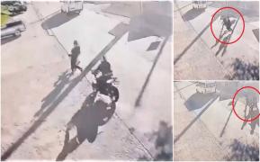 O femeie, un bărbat şi un copil spulberaţi de un motociclist, la Bacău (Video)