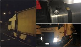 Şofer de TIR din Argeş, filmat cum fură motorină de la colegii români, în parcare, în Franţa (video)