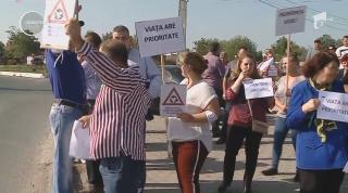 Protest pentru viață într-o intersecție cu sute de accidente, în Constanța