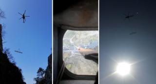 Pod instalat cu ajutorul unui elicopter, în Cheile Turzii (Video)