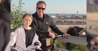 Greta Thunberg îl are ca fan și pe Arnold Schwarzenegger