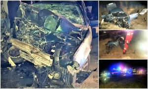 O mamă îşi strigă durerea, după ce doi tineri, de 18 şi 25 de ani, au murit într-un impact devastator, la Suceava (Video)