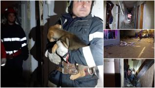 Bloc zdruncinat din temelii de o explozie, la Tulcea. 24 de locuinţe afectate, oameni duşi la spital (Video)