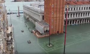 Veneția, calvar fără sfârșit. Nivelul mării a urcat până la un metru şi jumătate