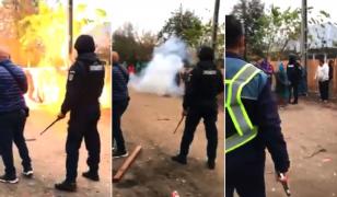 Bătaie cu pistoale şi grenade în Feteşti, între poliţişti şi zeci de scandalagii