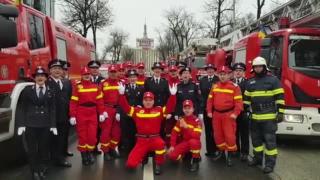Pompierii bucureşteni, mesaj special de Ziua Naţională a României (Video)