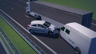 Animație grafică: Cum s-a produs carambolul mortal de pe Autostrada Arad - Timișoara (Video)